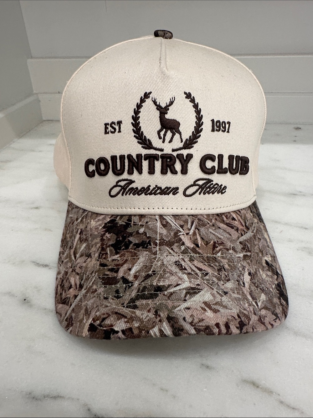 Citrusy countryside collection trucker hat.  Like new